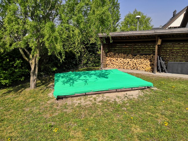 Abdeckplane Plane Holz 90 g//m² grau 2x3 m Schutz Folie Gewebe Sand PE Garten Bau
